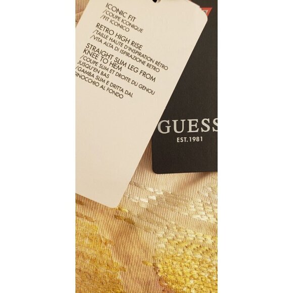 NWT GUESS GIRLY SEQUIN METRO FLOWER SKINNY JEANS W 25 - Picture 8 of 13